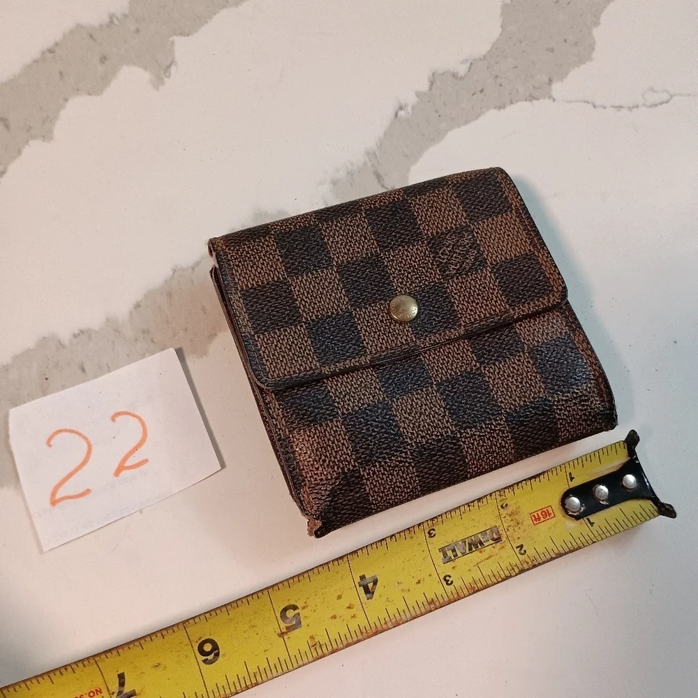 Authentic Louis Vuitton Damier Portefeuille Elise Wallet Purse
